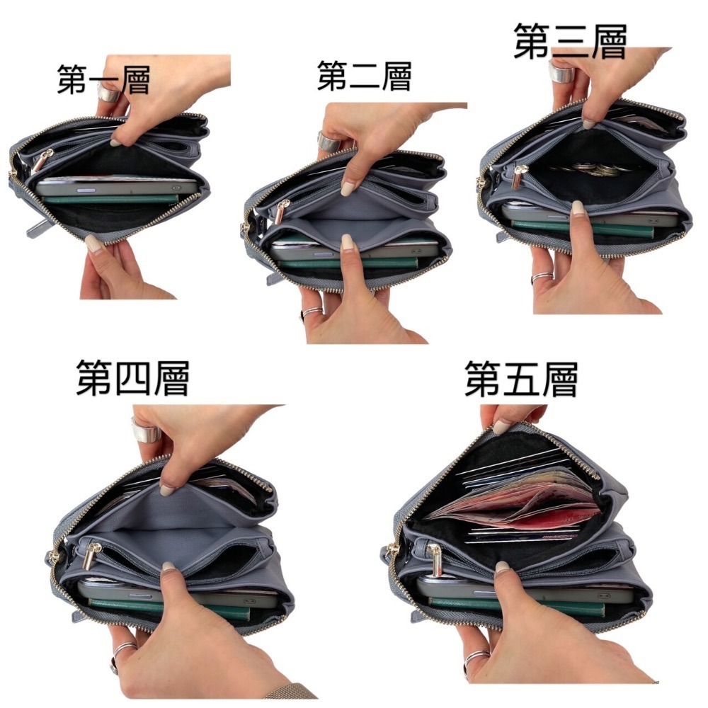 ￼（現貨9色）🎀SHINYTON 5層字母小包🎀多層包、手拿包、卡片包、長夾、零錢包-細節圖5