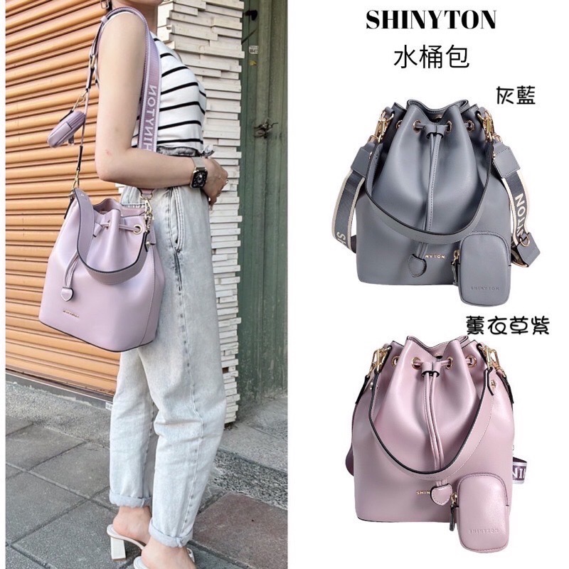 ￼（現貨9色）🎀SHINYTON 水桶包（附零錢包）🎀全台現貨最多快速出貨📣📣📣🔥🔥🔥側背包、手提包、兩用包、肩背包、阿-細節圖3