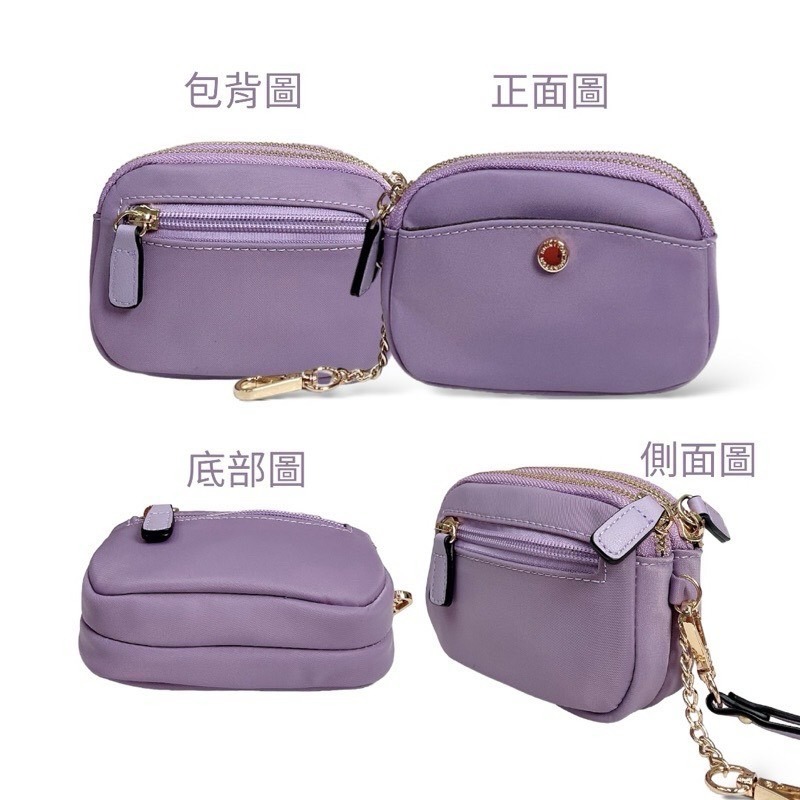 ￼（現貨10色）🎀SHINYTON 厚磅尼龍金釦雙層小包🎀-細節圖3