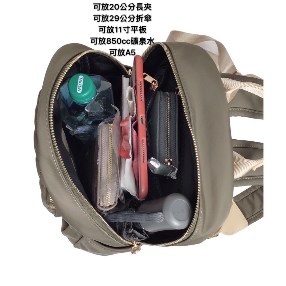 ￼現貨（4色）🎀SHINYTON 厚磅尼龍三層後背包🎀後背包、肩背包、側背包、斜背包、三層包、雙肩後背包-細節圖6