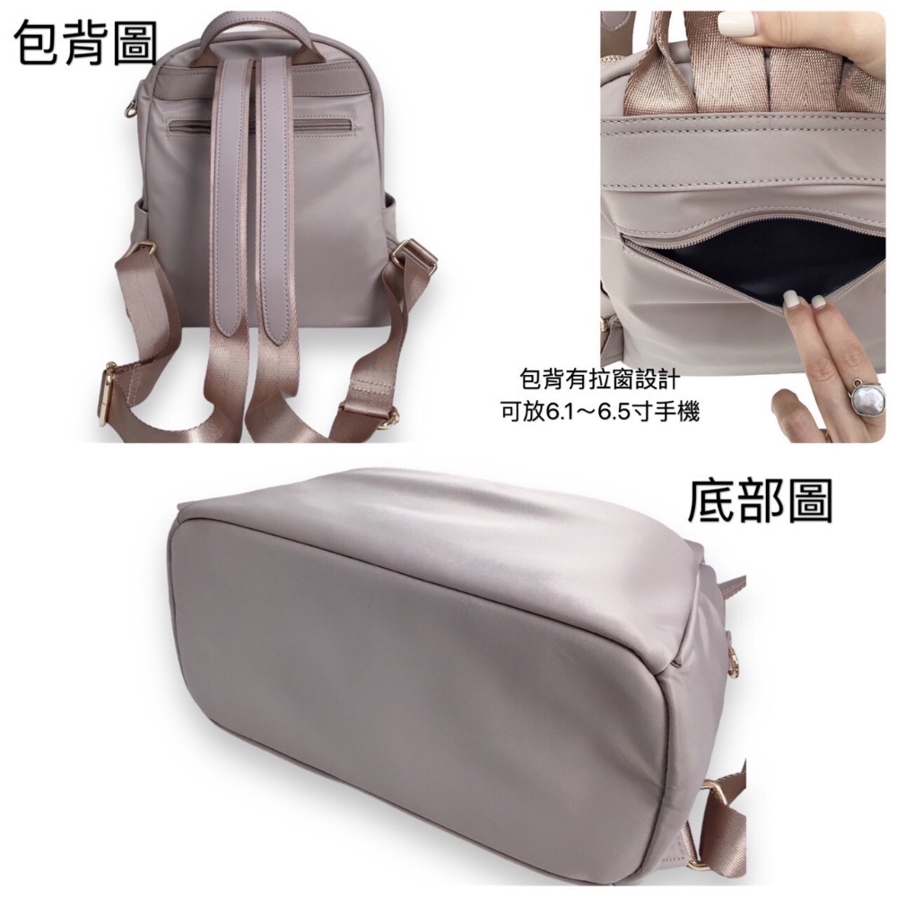 ￼現貨（4色）🎀SHINYTON 厚磅尼龍雙肩後背包送菱格小包🎀後背包、肩背包、手提包、防潑水後背包、菱格包-細節圖7