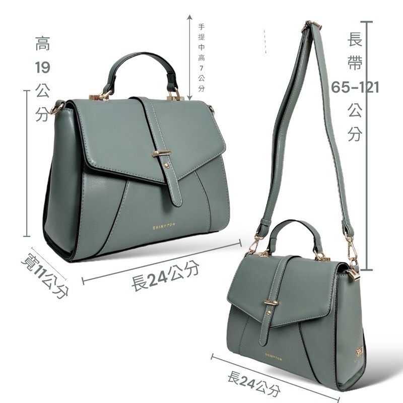 ￼（現貨6色）🎀SHINYTON 赫拉三層方包側背包🎀側背包、手提包、肩背包、三層包、托特包、水桶包、方包-細節圖3