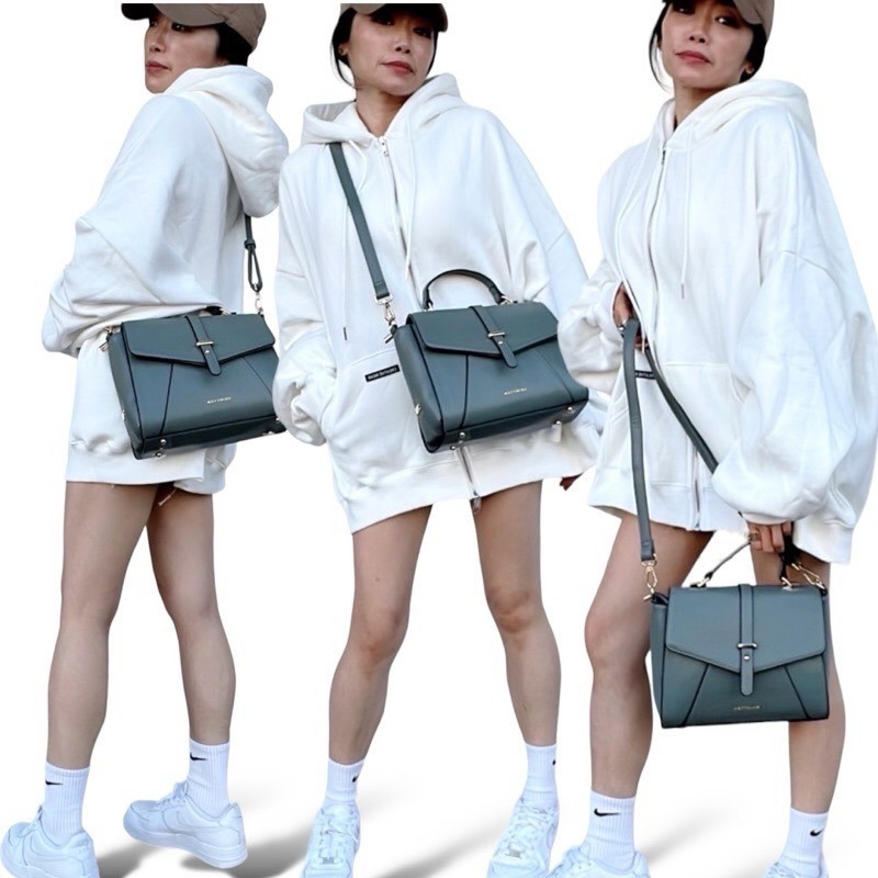 ￼（現貨6色）🎀SHINYTON 赫拉三層方包側背包🎀側背包、手提包、肩背包、三層包、托特包、水桶包、方包-細節圖8