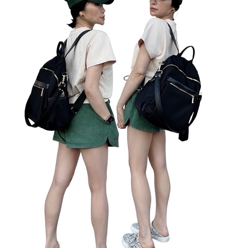 ￼（現貨6色）🎀SHINYTON 厚磅尼龍兩用後背包（大）🎀肩背包、雙肩後背包、尼龍大後背包、手提包-細節圖5