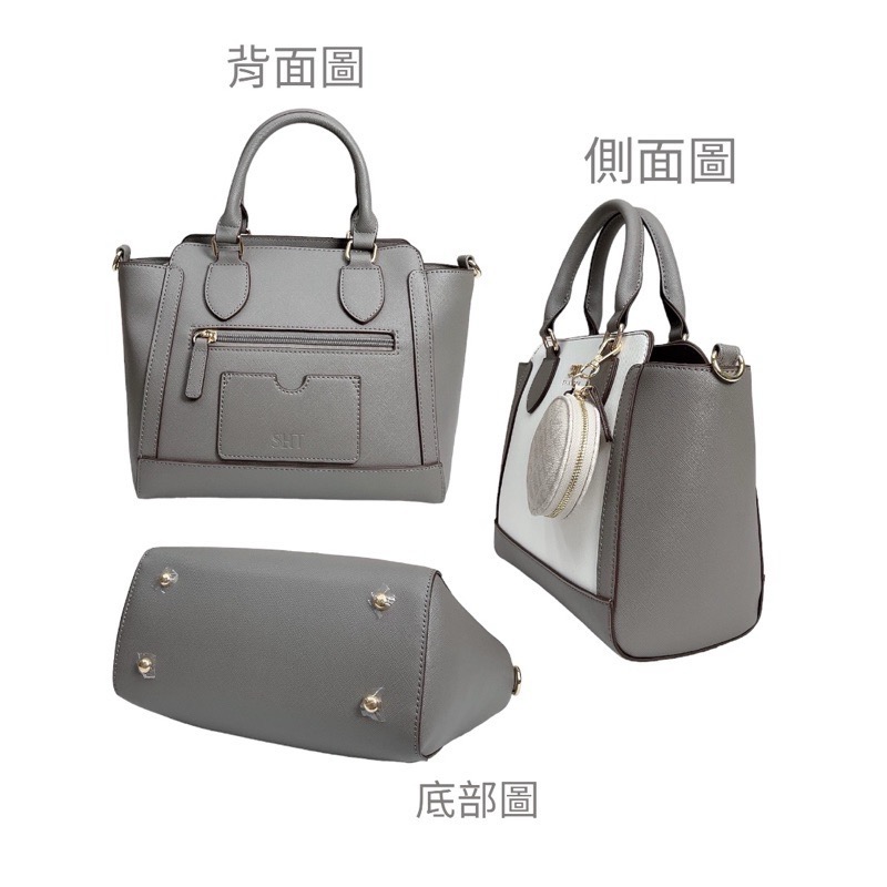 ￼（現貨5色）🎀SHINYTON防刮十字紋SHT托特包附老花零錢包🎀側背包、手提包、肩背包、零錢包、托特包、波士頓包-細節圖3