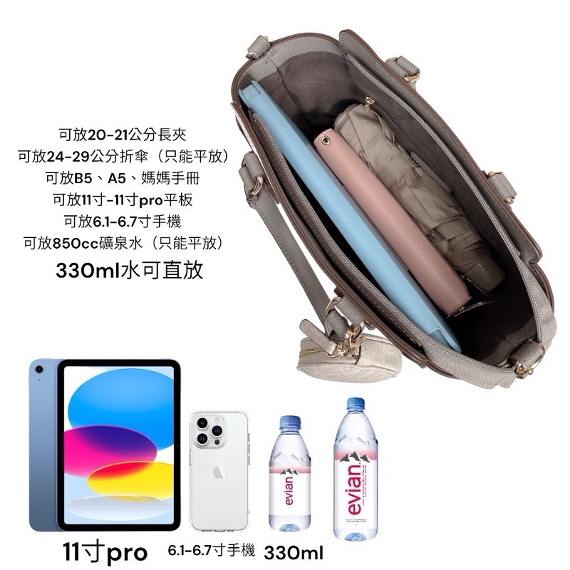 ￼（現貨5色）🎀SHINYTON防刮十字紋SHT托特包附老花零錢包🎀側背包、手提包、肩背包、零錢包、托特包、波士頓包-細節圖5