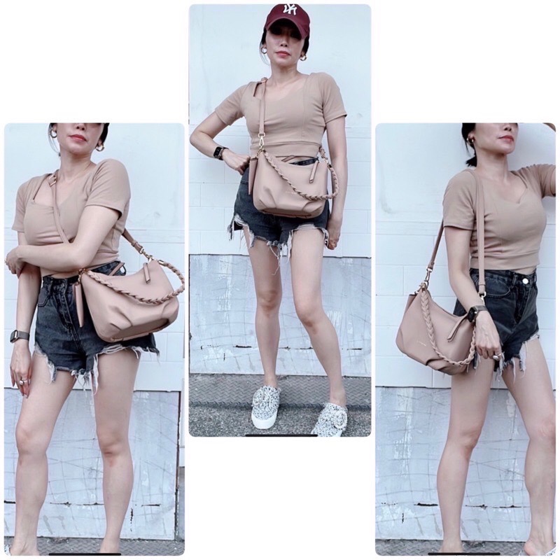 ￼（現貨8色）🎀SHINYTON喜羊羊元寶包附零錢包🎀手提包、肩背包、側背包、水餃包、麻花辮、雲朵包、零錢包-細節圖2