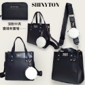 ￼（現貨6色）🎀SHINYTON 最新Logo拼色SHT小托特包🎀托特包、附零錢包、肩背包、側背包、手提包、附寬背帶-規格圖7