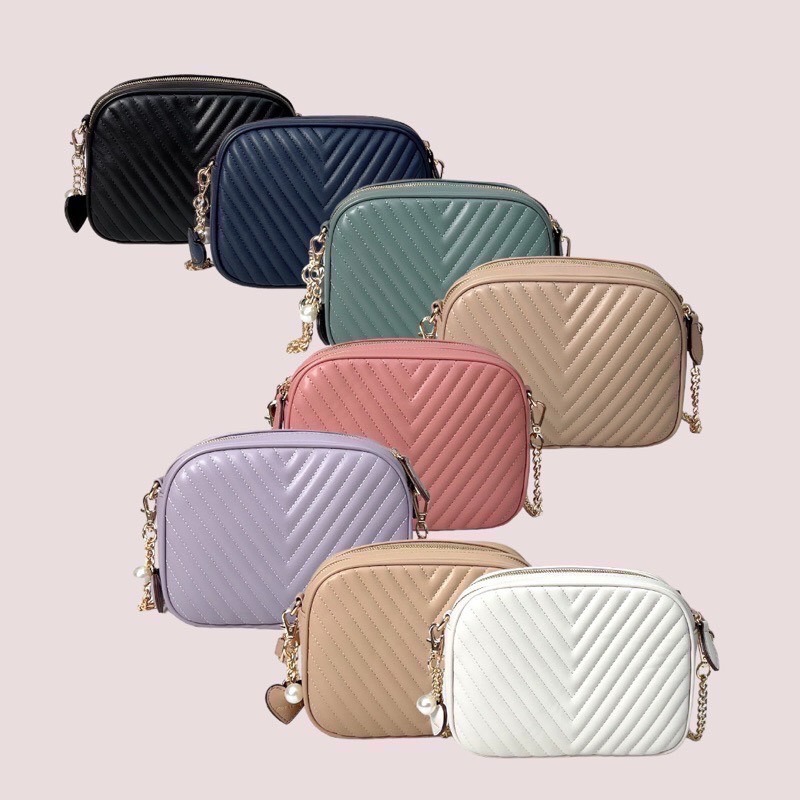 ￼（現貨6色）🎀SHINYTON愛心雙層V格相機包🎀全台現貨最多📣📣快速出貨🔥鏈條包、相機包、側背包、多層包-細節圖5