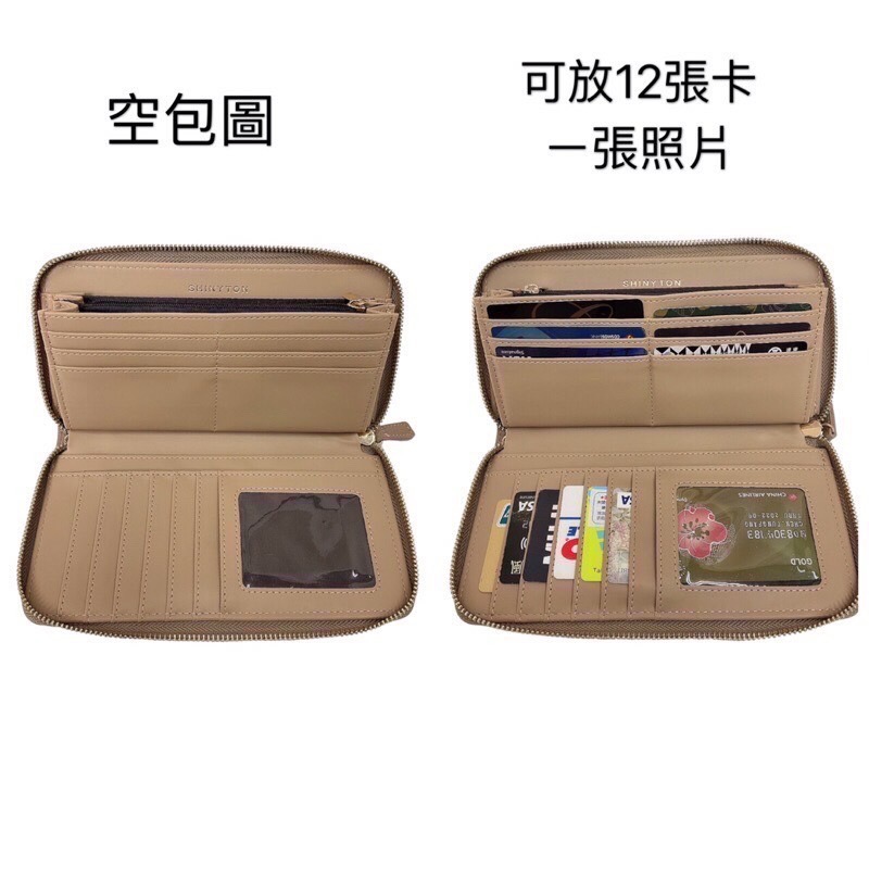 ￼（現貨9色）🎀SHINYTON 防刮十字紋大長夾🎀長夾、中夾、短夾、手提包、零錢包、多層包-細節圖4