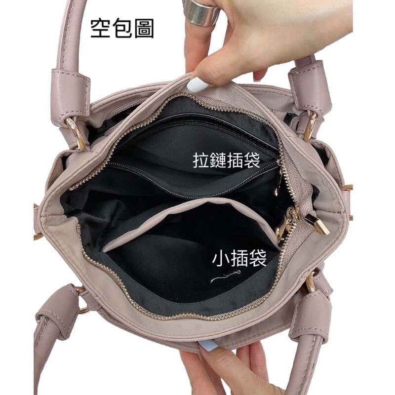 ￼現貨（4色）🎀SHINYTON 第二代厚磅尼龍小可愛三層小托特包🎀側背包、斜背包、手提包、肩背包、方包、托特包、多層包-細節圖5