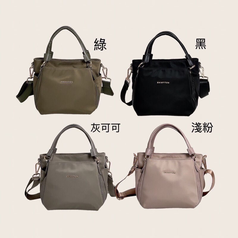 ￼現貨（4色）🎀SHINYTON 第二代厚磅尼龍小可愛三層小托特包🎀側背包、斜背包、手提包、肩背包、方包、托特包、多層包-細節圖8