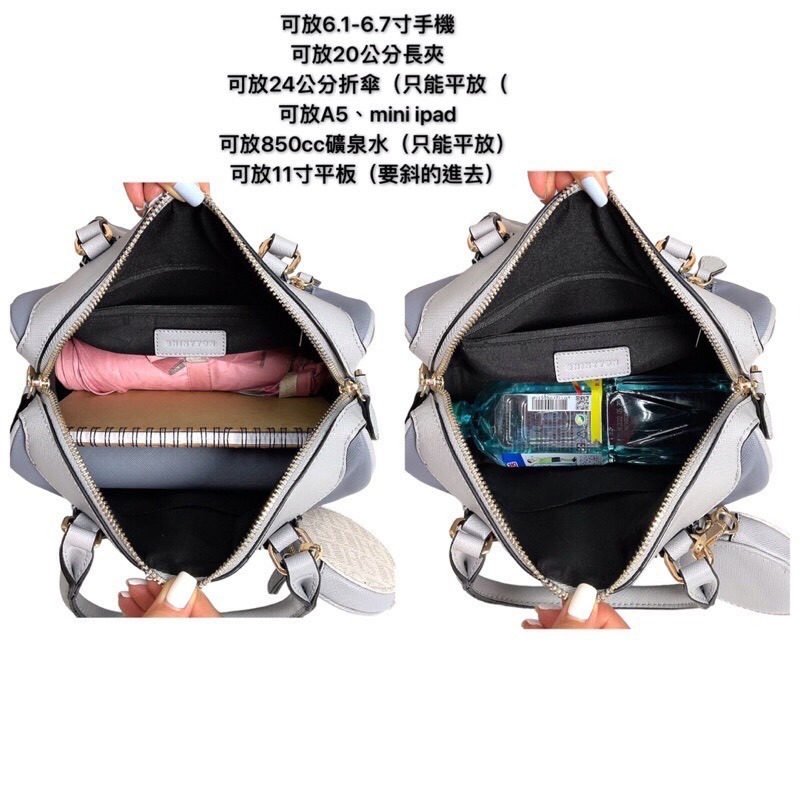 ￼（現貨6色）🎀SHINYTON 防刮十字紋大Log枕頭包🎀手提包、側背包、肩背包、斜背包、方包、附零錢包、水桶包-細節圖4
