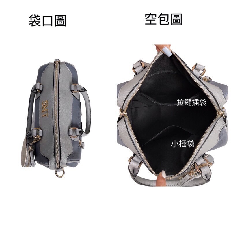 ￼（現貨6色）🎀SHINYTON 防刮十字紋大Log枕頭包🎀手提包、側背包、肩背包、斜背包、方包、附零錢包、水桶包-細節圖8