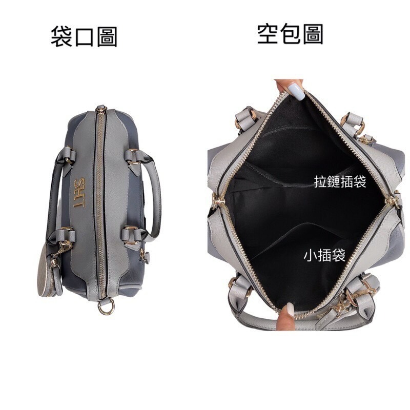 ￼（現貨6色）🎀SHINYTON 防刮十字紋大Log枕頭包🎀手提包、側背包、肩背包、斜背包、方包、附零錢包、水桶包-細節圖8