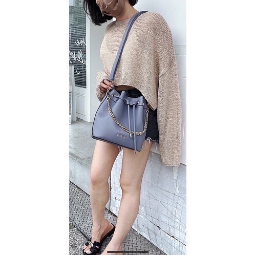 ￼(現貨7色)🎀SHINYTON小清新鏈條水桶包🎀全台現貨最多📣📣📣側背包、手提包、鏈條包、束口包-細節圖4