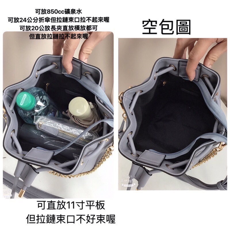 ￼(現貨7色)🎀SHINYTON小清新鏈條水桶包🎀全台現貨最多📣📣📣側背包、手提包、鏈條包、束口包-細節圖7