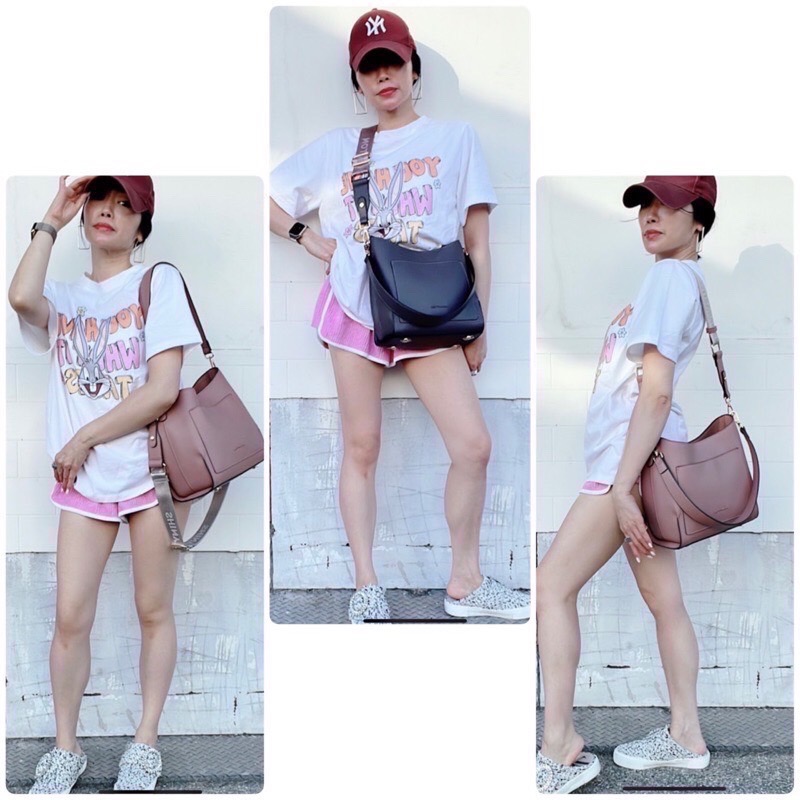 ￼現貨（6色）🎀SHINYTON 復古內三層兩用水桶包🎀斜背包、側背包、肩背包、手提包、多層包、水桶包-細節圖6