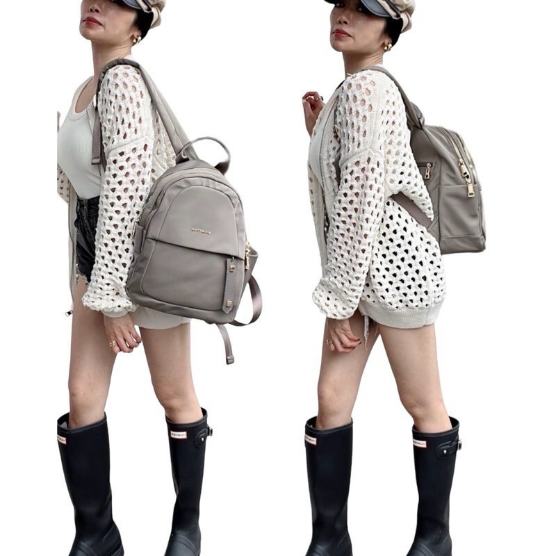 ￼現貨（4色）🎀SHINYTON厚磅尼龍雙層減壓後背包🎀後背包、肩背包、雙肩後背包、減壓後背包、多層包-細節圖8