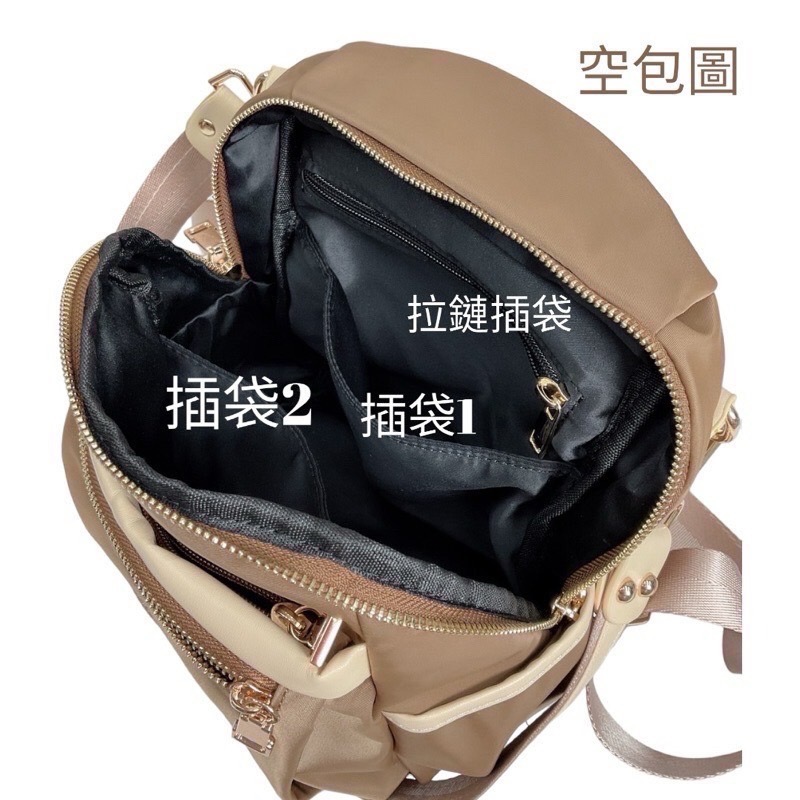 ￼(現貨6色）🎀SHINYTON 厚磅尼龍兩用後背包（小款）🎀肩背包、雙肩後背包、兩用後背包、多層後背包、小後背包-細節圖5