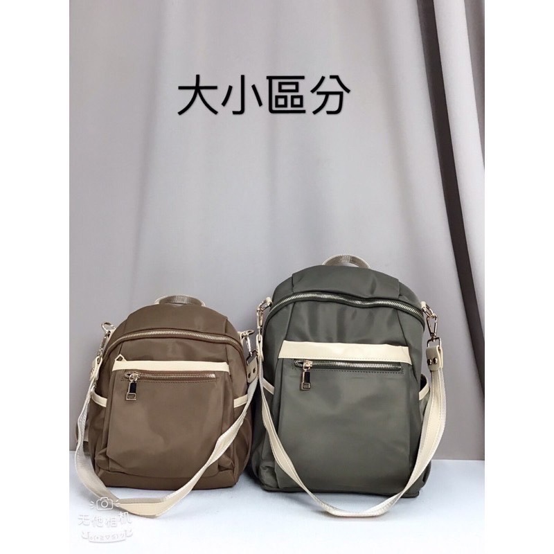 ￼(現貨6色）🎀SHINYTON 厚磅尼龍兩用後背包（小款）🎀肩背包、雙肩後背包、兩用後背包、多層後背包、小後背包-細節圖10