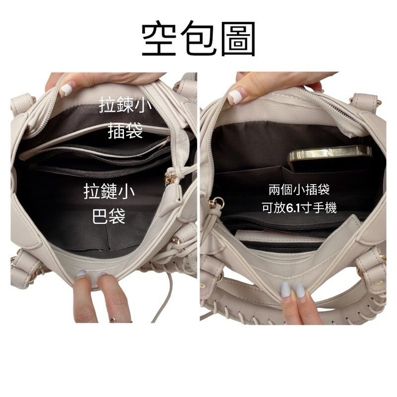 ￼（現貨5色）🎀韓版金釦中機附鏡子🎀機車包、手提包、肩背包、側背包、托特包、波士頓包、斜背包-細節圖6