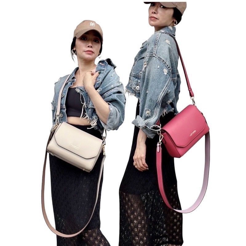 ￼（現貨8色）🎀SHINYTON仿牛皮紋小方包🎀側背包、肩背包、小方包、（附寬背帶）、斜背包-細節圖2