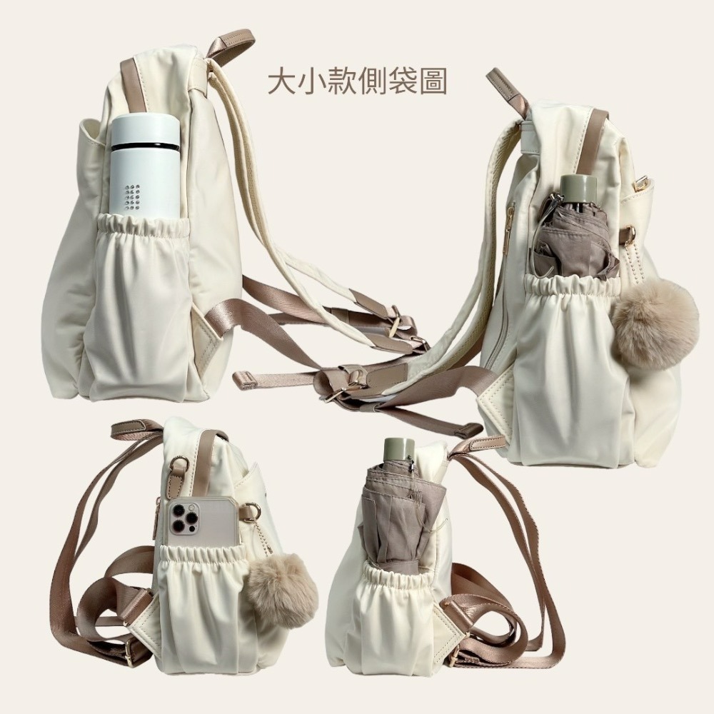 ￼(現貨4色）🎀SHINYTON 厚磅尼龍2way後背包（小款）🎀肩背包、兩用後背包、多層後背包、小後背包-細節圖5
