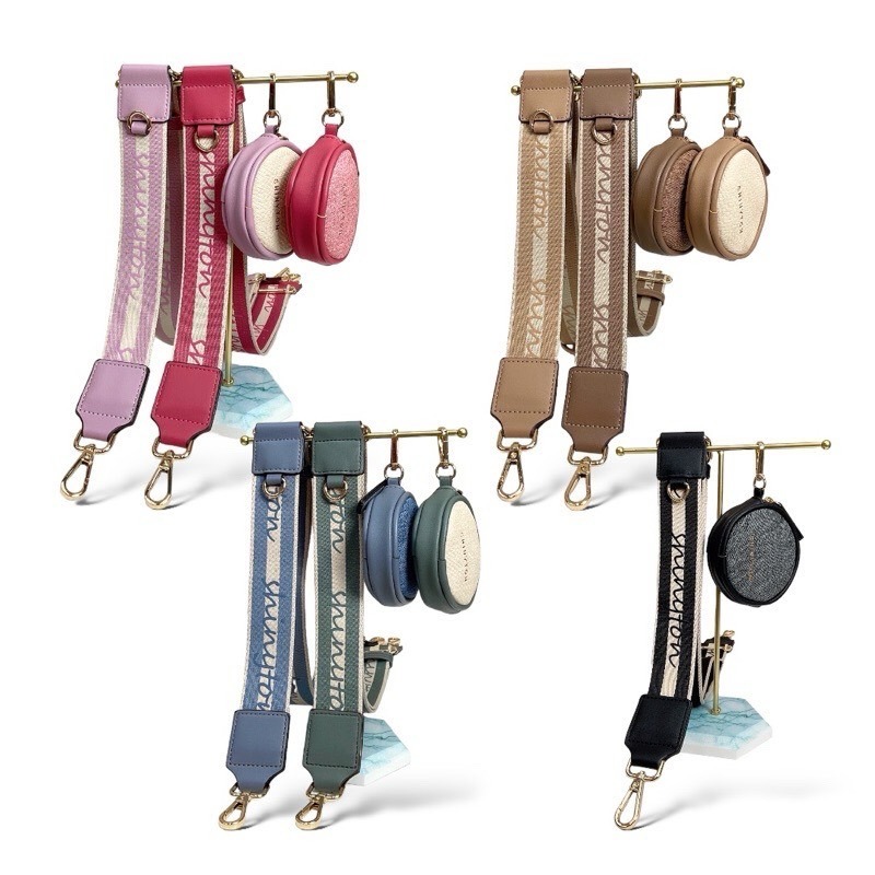 ￼現貨（7色）🎀SHINYTON 舞曲寬背帶附馬卡龍零錢包🎀寬背帶、包包配件、背帶、女生背帶、可調整背帶-細節圖6