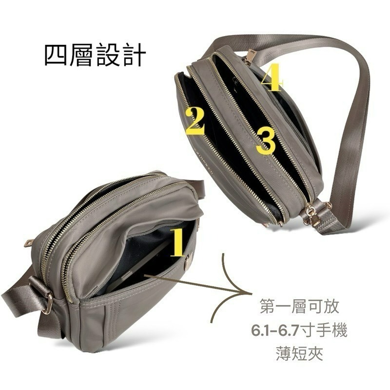 ￼（現貨6色）🎀SHINYTON厚磅尼龍四層相機斜背包🎀側背包、斜背包、肩背包、小方包、多層包、相機包-細節圖5
