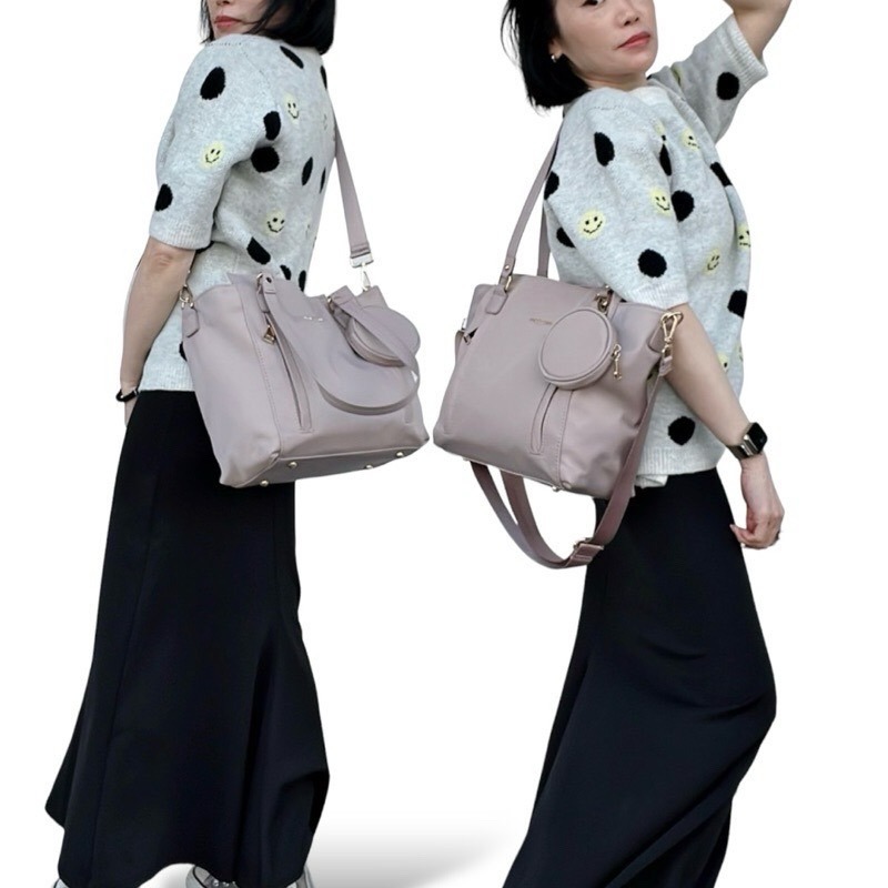 ￼現貨（4色）🎀SHINYTON厚磅尼龍內三層大方包🎀肩背包、側背包、斜背包、大方包、托特包、附零錢-細節圖9