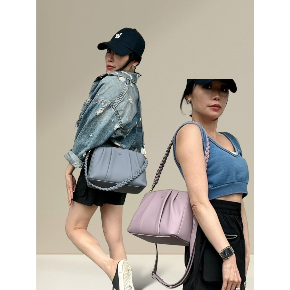 ￼現貨（6色）🎀SHINYTON 雲朵貝殼方包🎀肩背包、側背包、斜背包、雲朵包、方包-細節圖8