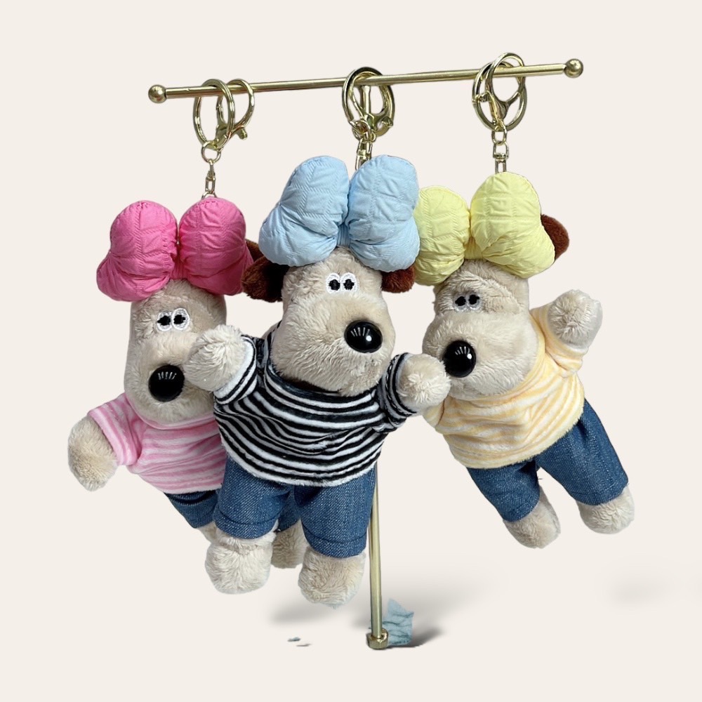 ￼現貨（9色）🎀可愛韓國蝴蝶結狗狗包包吊飾🎀吊飾、包包吊飾、小公仔、蝴蝶結狗狗吊飾-細節圖2