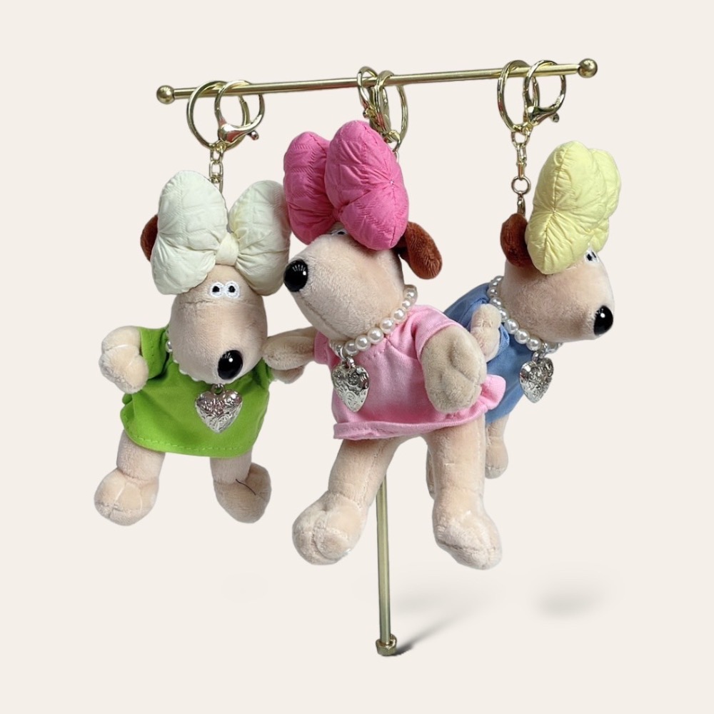 ￼現貨（9色）🎀可愛韓國蝴蝶結狗狗包包吊飾🎀吊飾、包包吊飾、小公仔、蝴蝶結狗狗吊飾-細節圖4