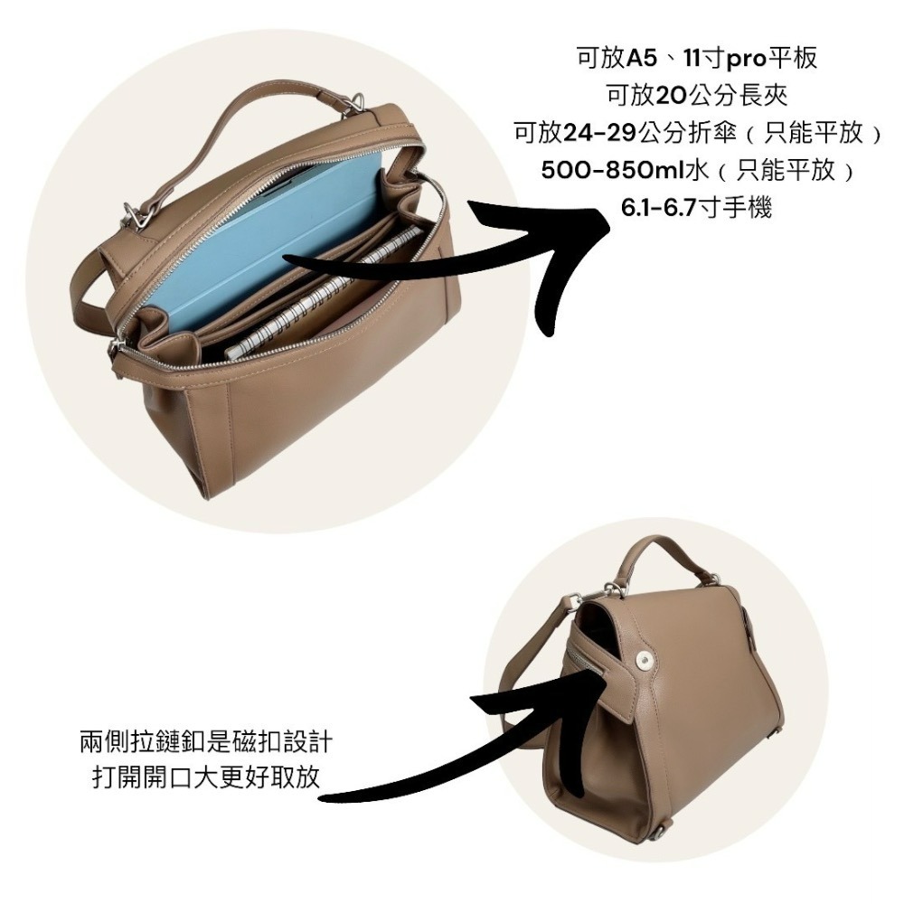 113007簡約3way醫生包🎀肩背包、側背包、斜背包、大方包、後背包、3用包-細節圖8