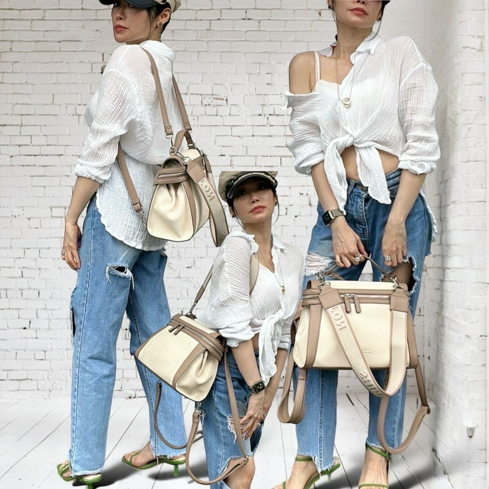 113007簡約3way醫生包🎀肩背包、側背包、斜背包、大方包、後背包、3用包-細節圖10