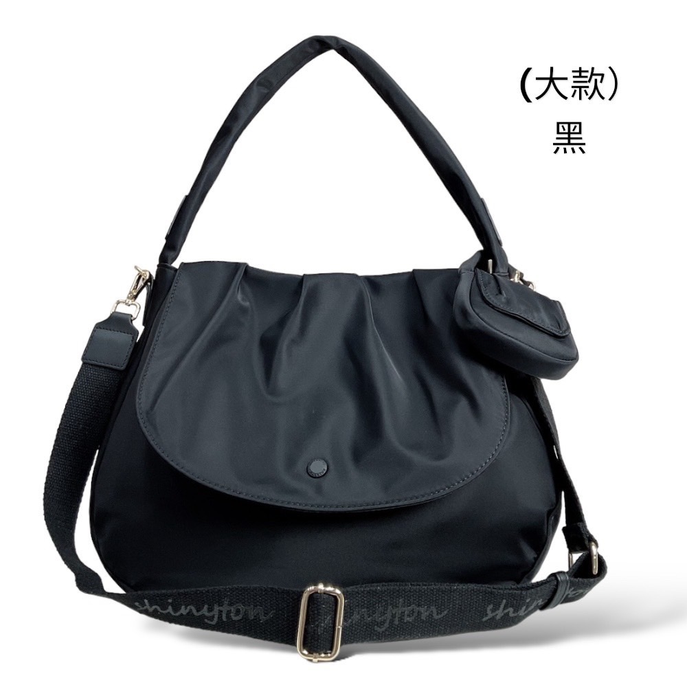 ￼現貨（4色）🎀SHINYTON (大款）厚磅尼龍雲朵半月泡泡包🎀肩背包、側背包、斜背包、半月包、大方包、托特包、-規格圖9