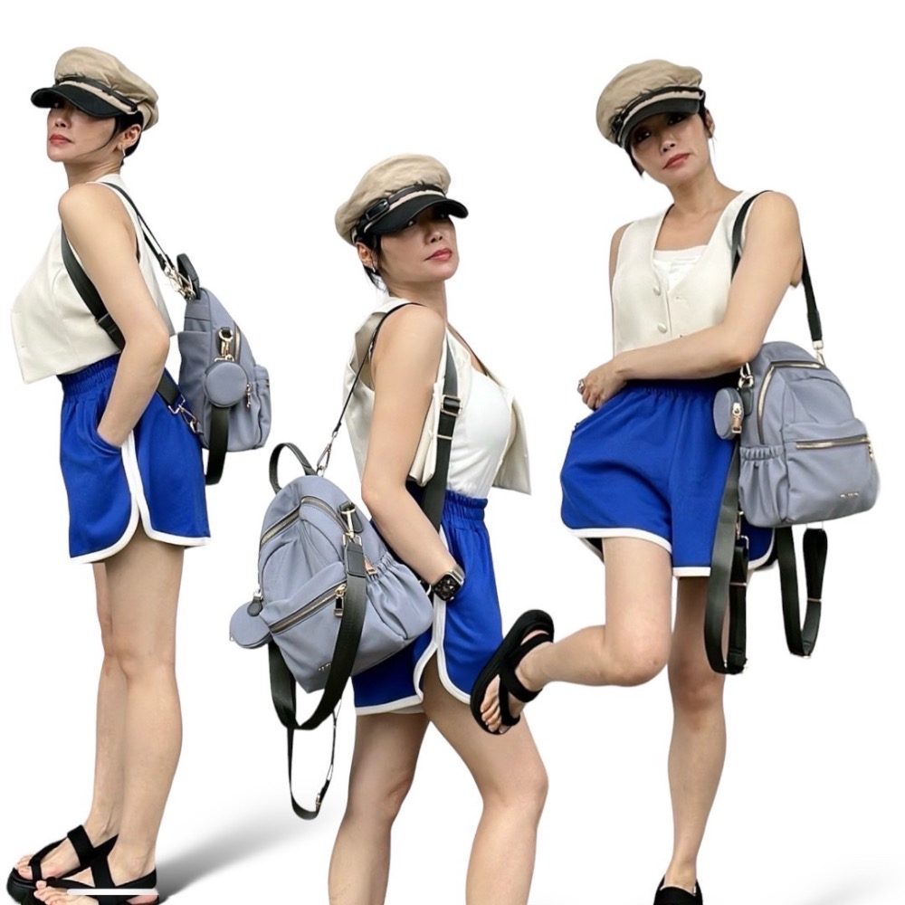 現貨（5色）🎀SHINYTON 水洗厚磅尼龍3way後背包🎀肩背包、側背包、斜背包、3用後背包、附零錢包、中小型後背包-細節圖9