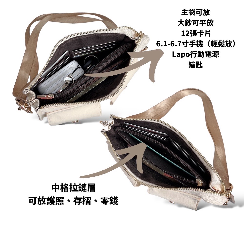 現貨（5色）🎀SHINYTON 厚磅尼龍金釦WOC小包🎀肩背包、側背包、斜背包、長夾、卡包、小方包、woc包、多層包-細節圖4