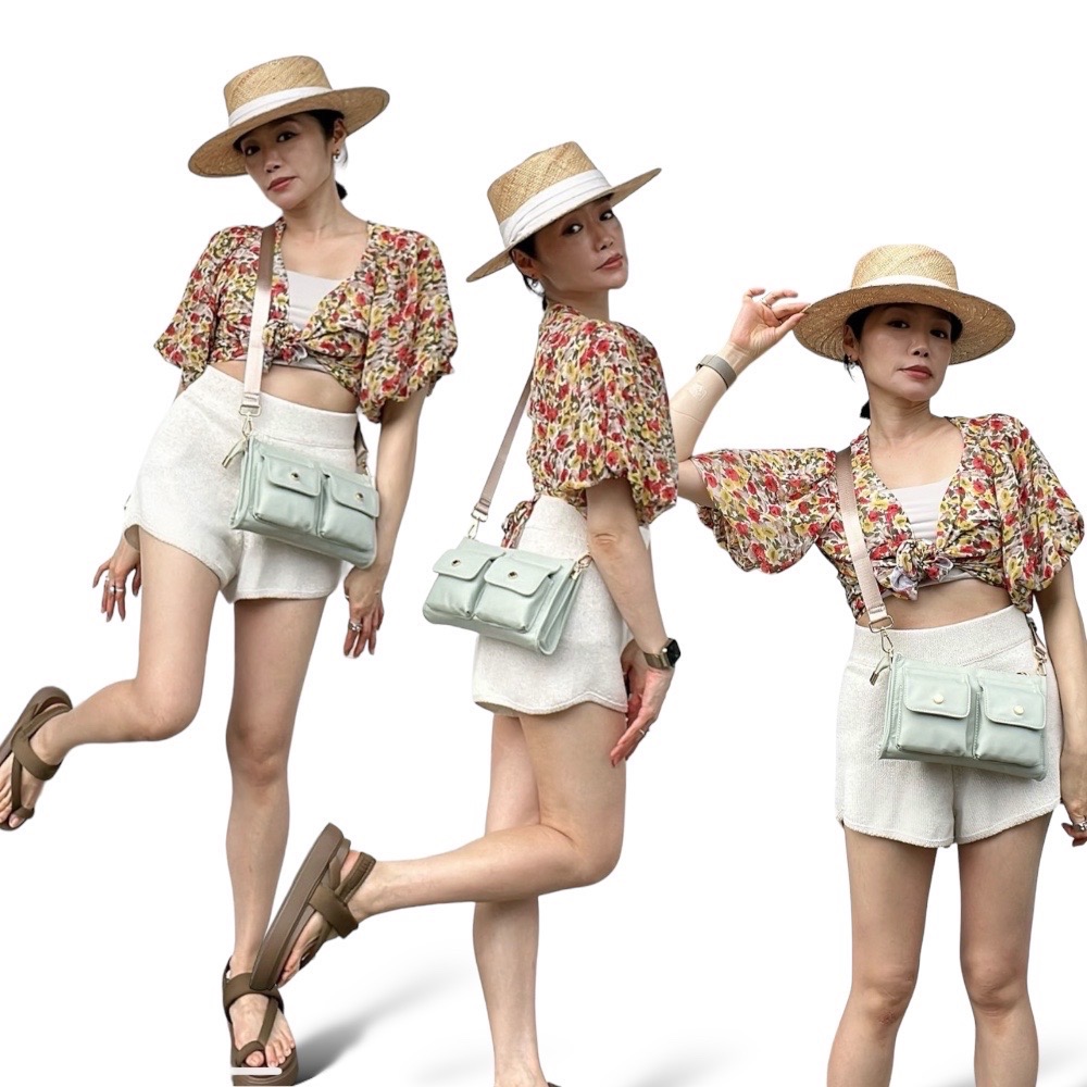 現貨（5色）🎀SHINYTON 厚磅尼龍金釦WOC小包🎀肩背包、側背包、斜背包、長夾、卡包、小方包、woc包、多層包-細節圖9