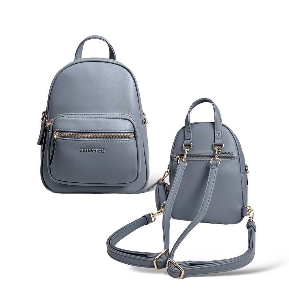 現貨（5色）🎀SHINYTON 仿牛皮紋3way小可愛後背包🎀肩背包、側背包、斜背包、後背包、小後背包-規格圖9