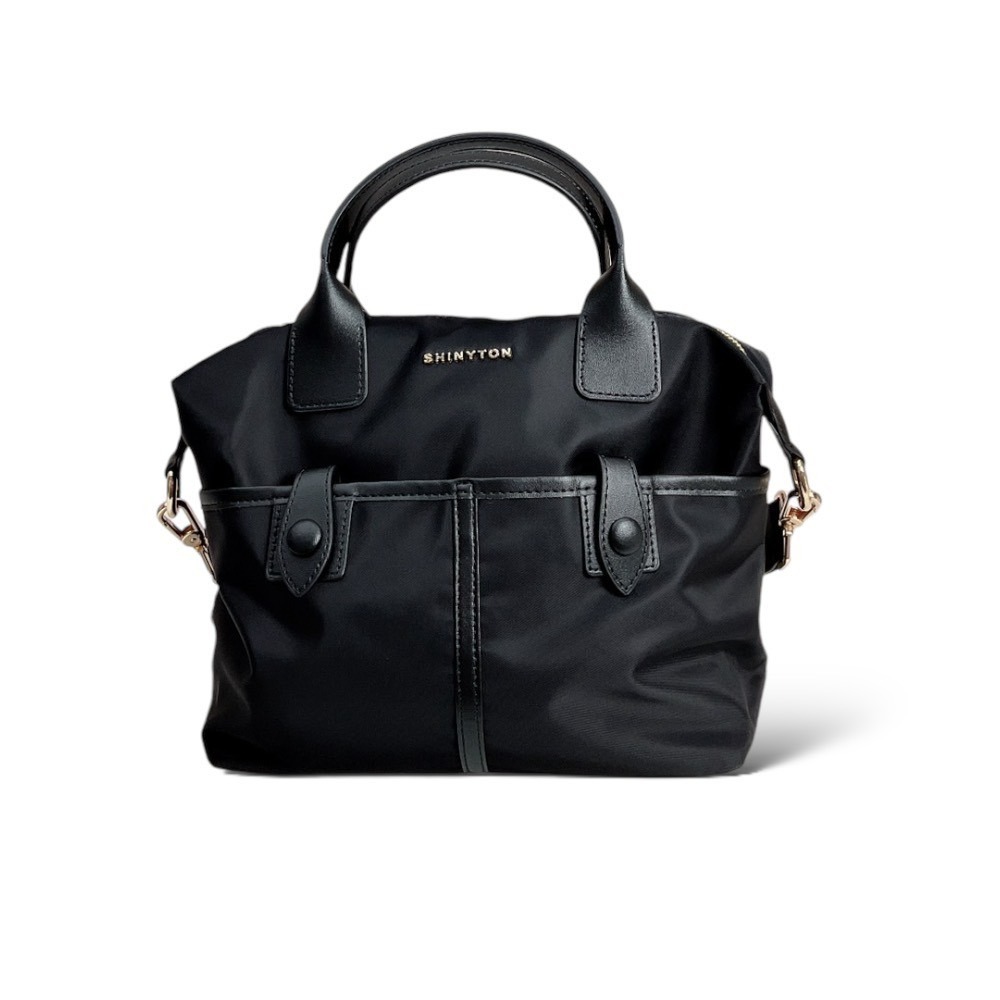 現貨（5色）🎀SHINYTON 蘋果厚磅尼龍托特包🎀肩背包、手提包、側背包、斜背包、托特包、多口袋包-規格圖7