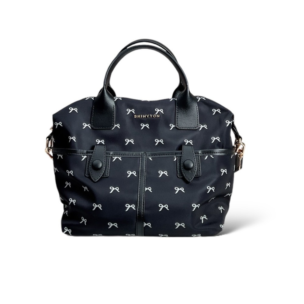 現貨（5色）🎀SHINYTON 蘋果厚磅尼龍托特包🎀肩背包、手提包、側背包、斜背包、托特包、多口袋包-規格圖7