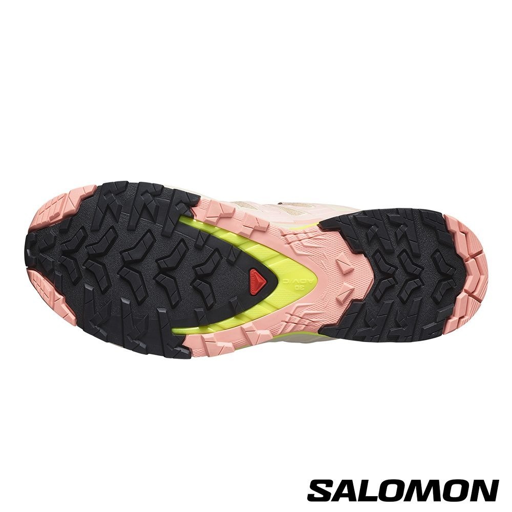 Salomon 女 XA PRO 3D V9 Goretex 健野鞋 榛果棕/英玫紅/黃 #47271000-細節圖5