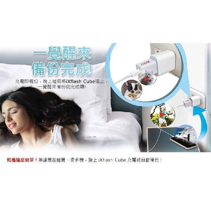 【台灣製造】128GB~1TB-PIODATA iXflash Cube 備份酷寶 Type-C 充電即備份-細節圖7