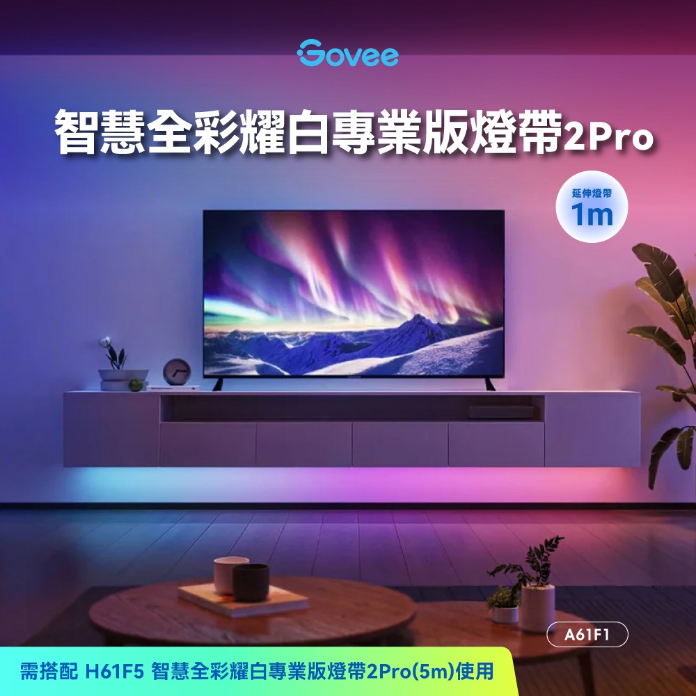 Govee 智慧全彩耀白專業版燈帶 2pro 延伸1m(A61F1) 需搭配主商品H61F5延伸使用-細節圖3