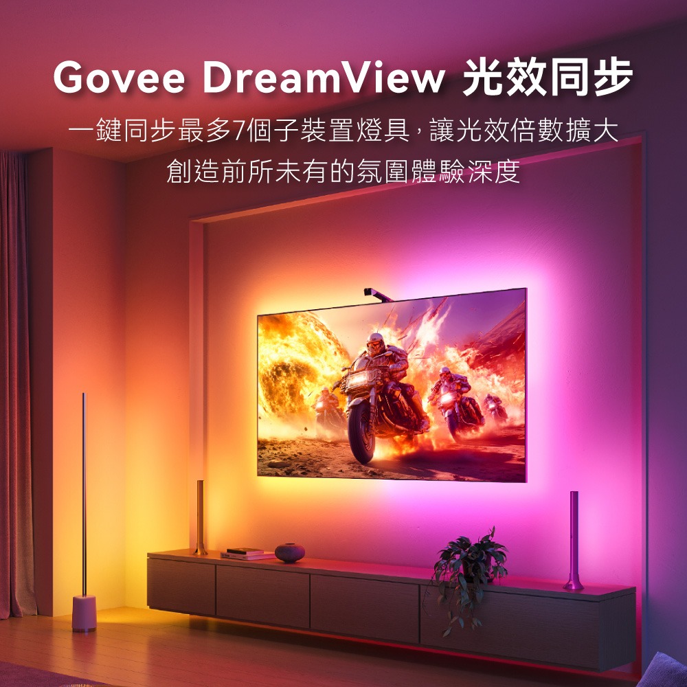Govee 色彩同步電視氛圍燈帶組3 Lite 75吋-85吋(H6099)-細節圖6