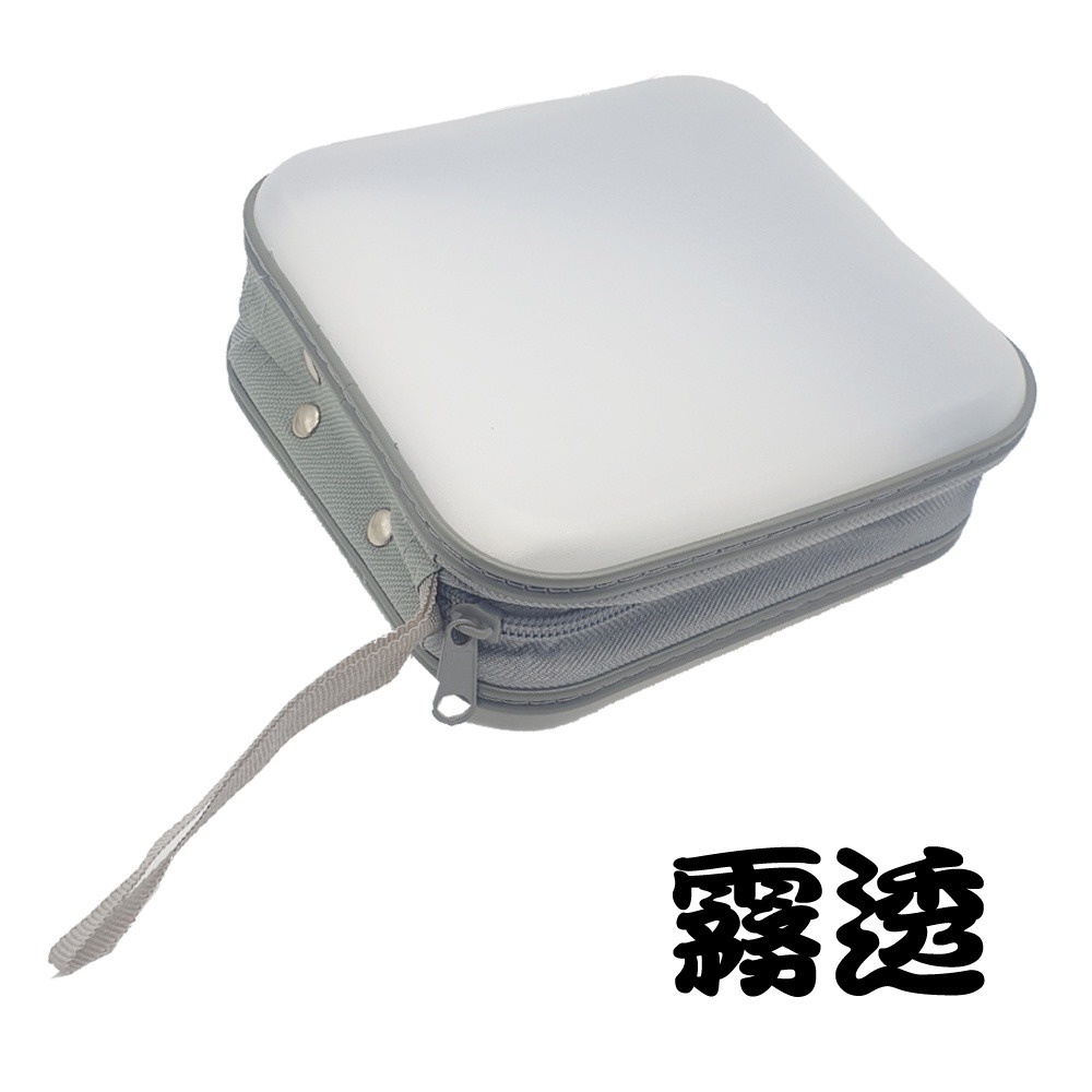 【硬殼收納包】單個-40片裝PP方型拉鏈款多色CD包/CD收納/CD收藏/光碟包/漢堡包(有提帶)-規格圖2