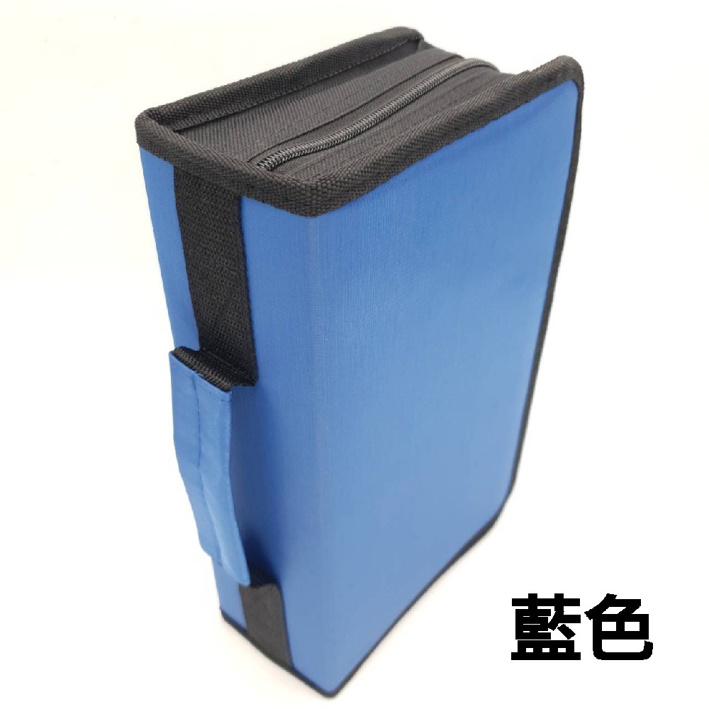 【布質收納包】單個-128片裝絲光棉布質拉鏈款多色長型CD包/CD收納/CD收藏/光碟包 有提把-規格圖2