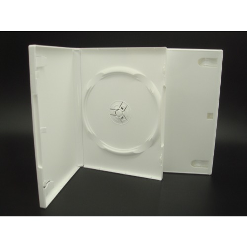 【臺灣製造】單片裝14mm白色PP霧面CD盒/DVD盒/光碟盒/CD殼/有膜-細節圖2